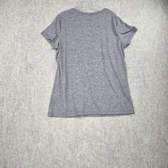 Automet Womens Heather Gray Crew Neck T-Shirt Polyester Blend Size Large - Picture 2 of 7